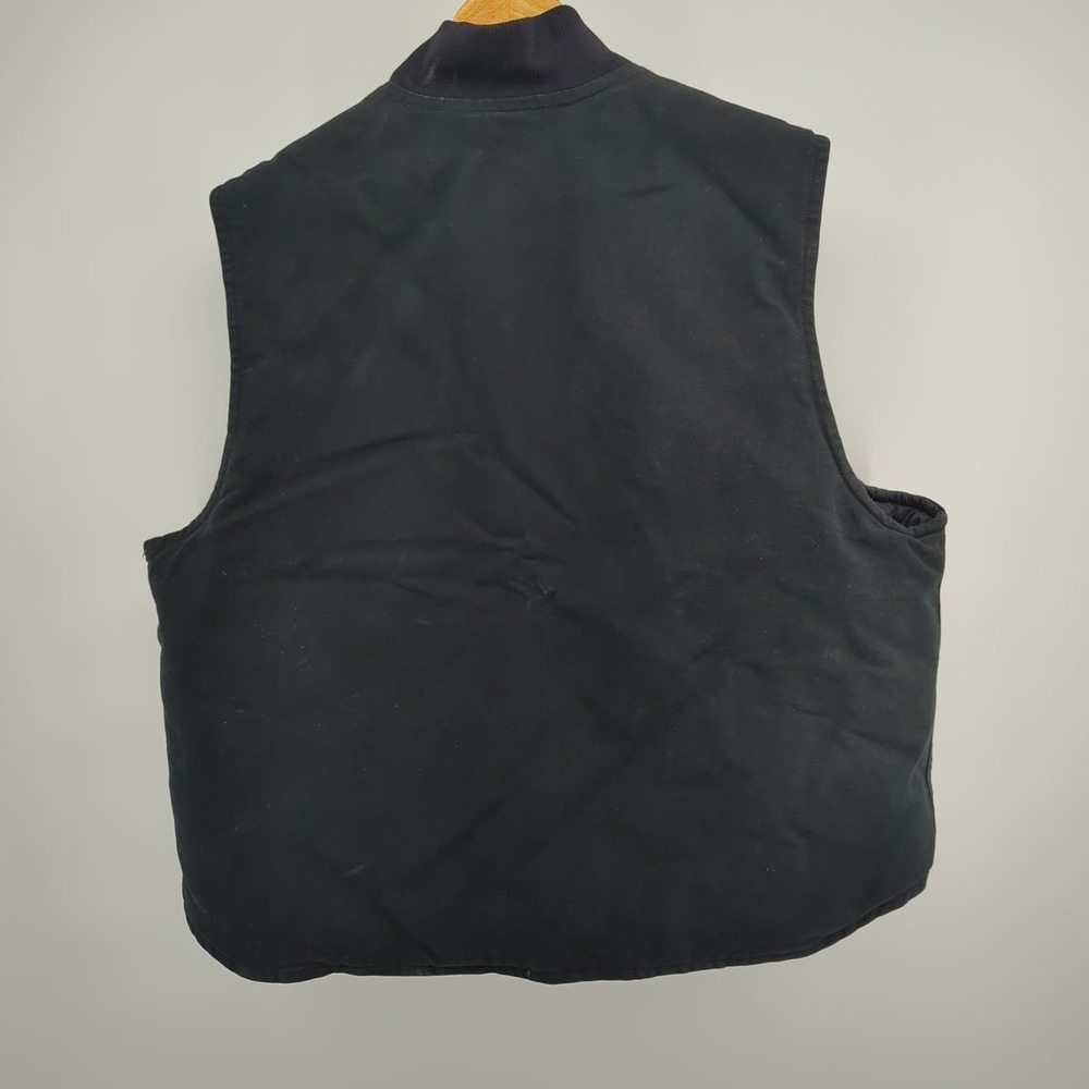 Carhartt Vest Quilt Lined V01 Men 2XL Black Relaxed Fit Company Name Embroidered - Picture 5 of 9